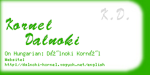 kornel dalnoki business card